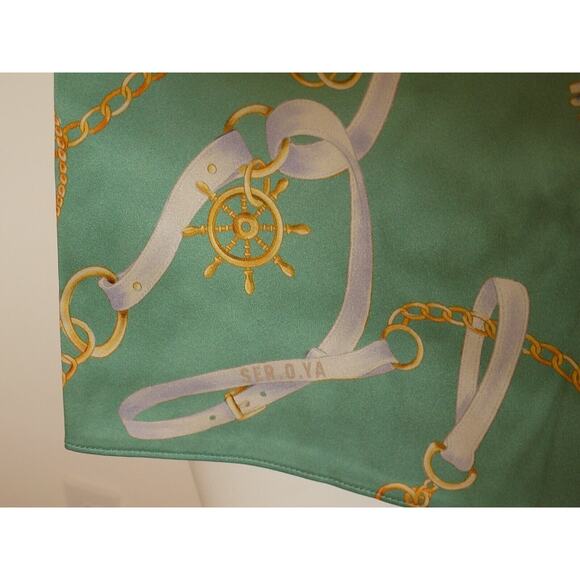 SER.O.YA Farah silk mini dress size Medium NWT nautical mint green Revolve brand - Picture 5 of 9